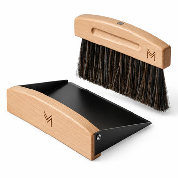 MUVNA | COFFEE CLEANING BRUSH & DUSTPAN SET | BLACK