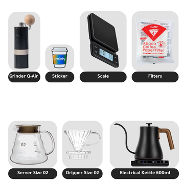 مجموعة فرايتي الاساسية لقهوة الفلتر - إبريق كهربائي (V60)